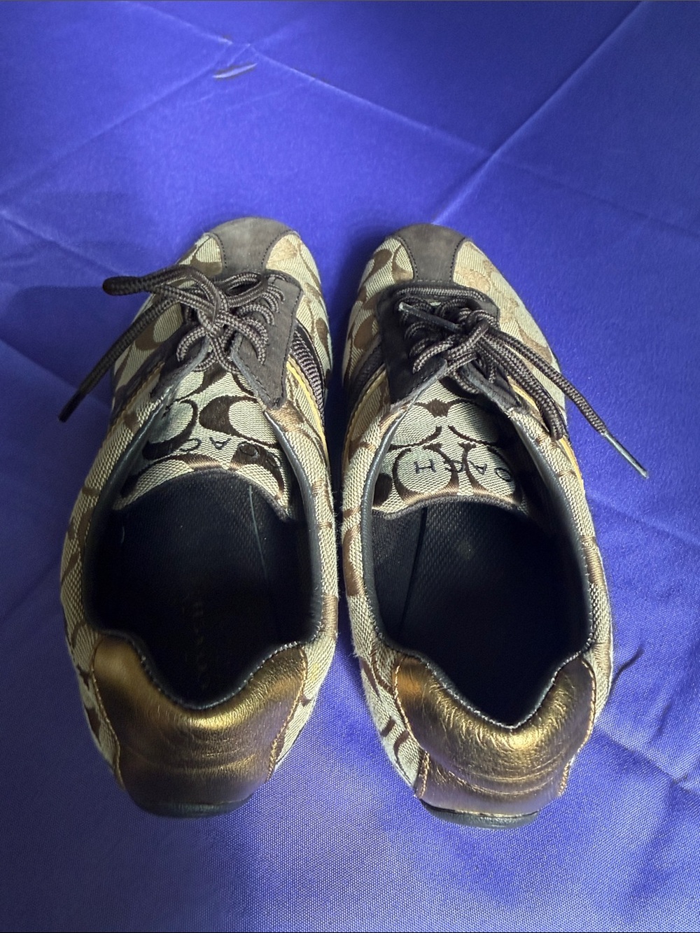 Coach Signature Jayme Khaki /Brown Sneakers Women's Sz 8 - Picture 8 of 12